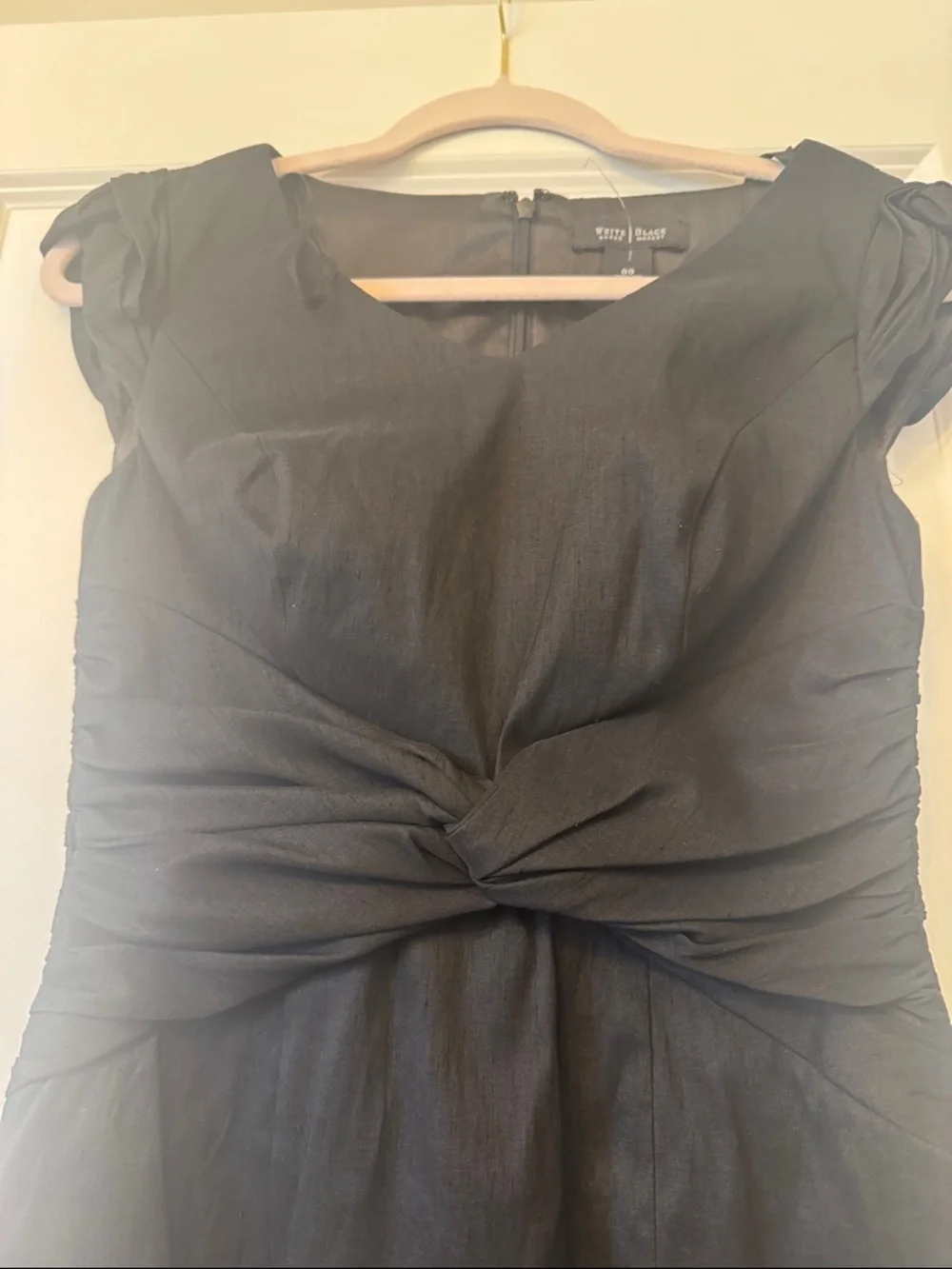 White House Black Market Black Knot-Front Midi Dress - Picture 3 of 16